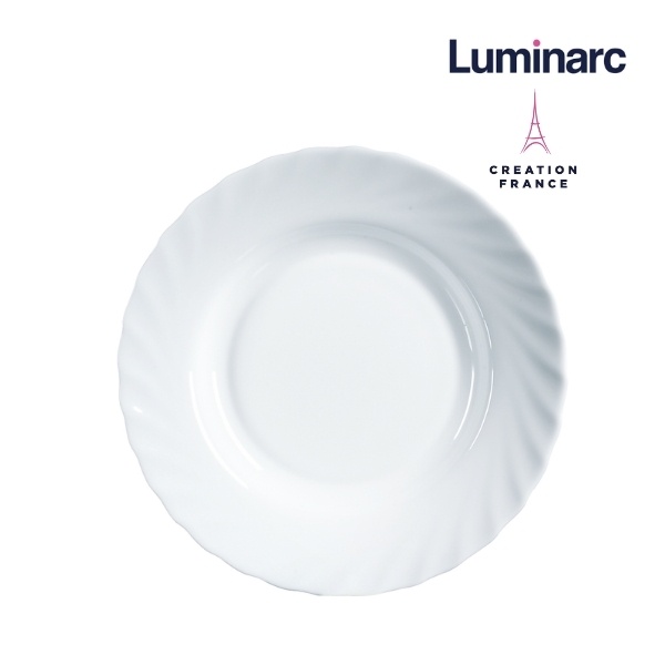 Bộ 6 Đĩa Sâu Thuỷ Tinh Luminarc Trianon Trắng 23cm- LUTRN3646