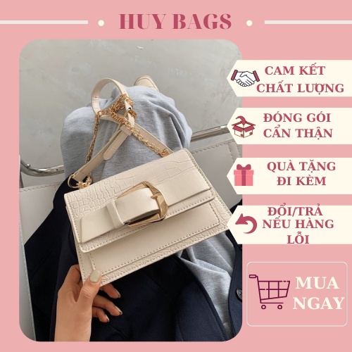 Túi xách nữ Hani Đai ngang họa tiết vân rắn siêu xinh đi chơi đi làm NB26