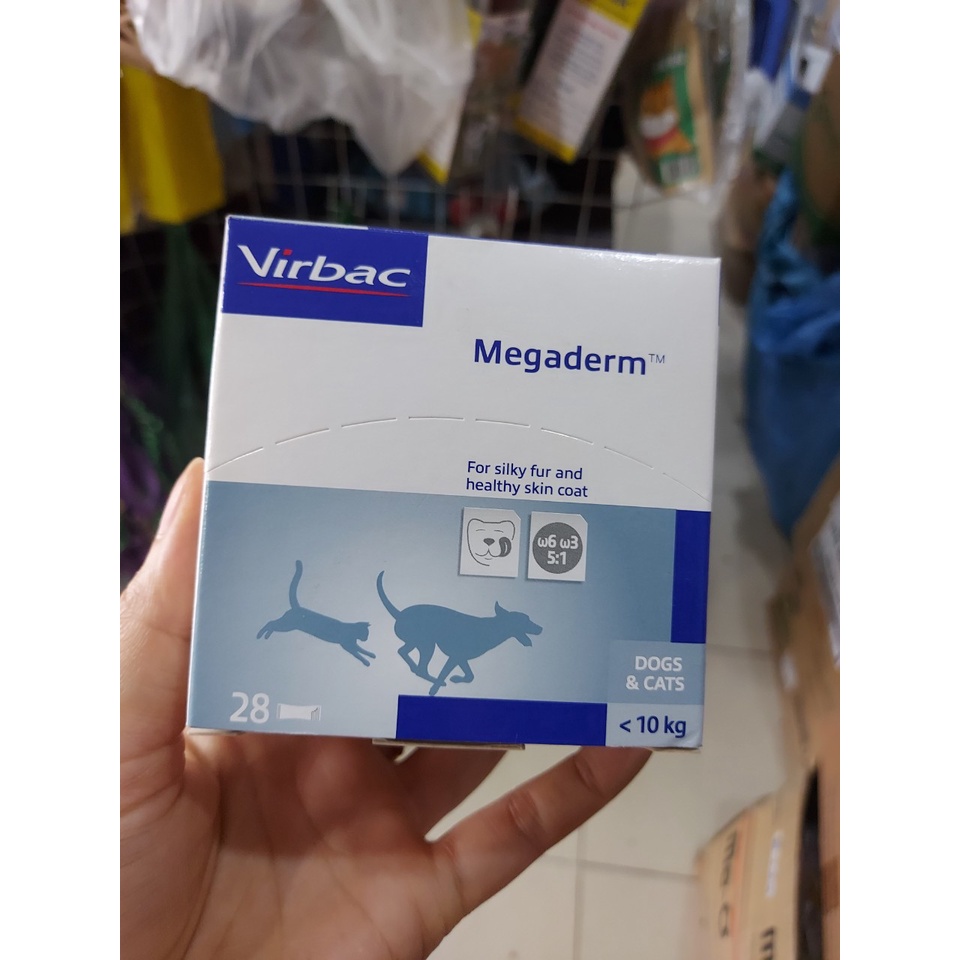 Megaderm Gel dinh dưỡng giảm rụng, mượt lông hộp 28 gói