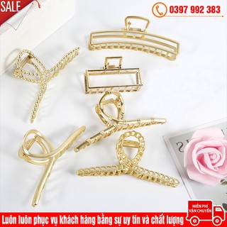 Kẹp Tóc Kim Loại SIZE LỚN Mạ Vàng Cho Nữ