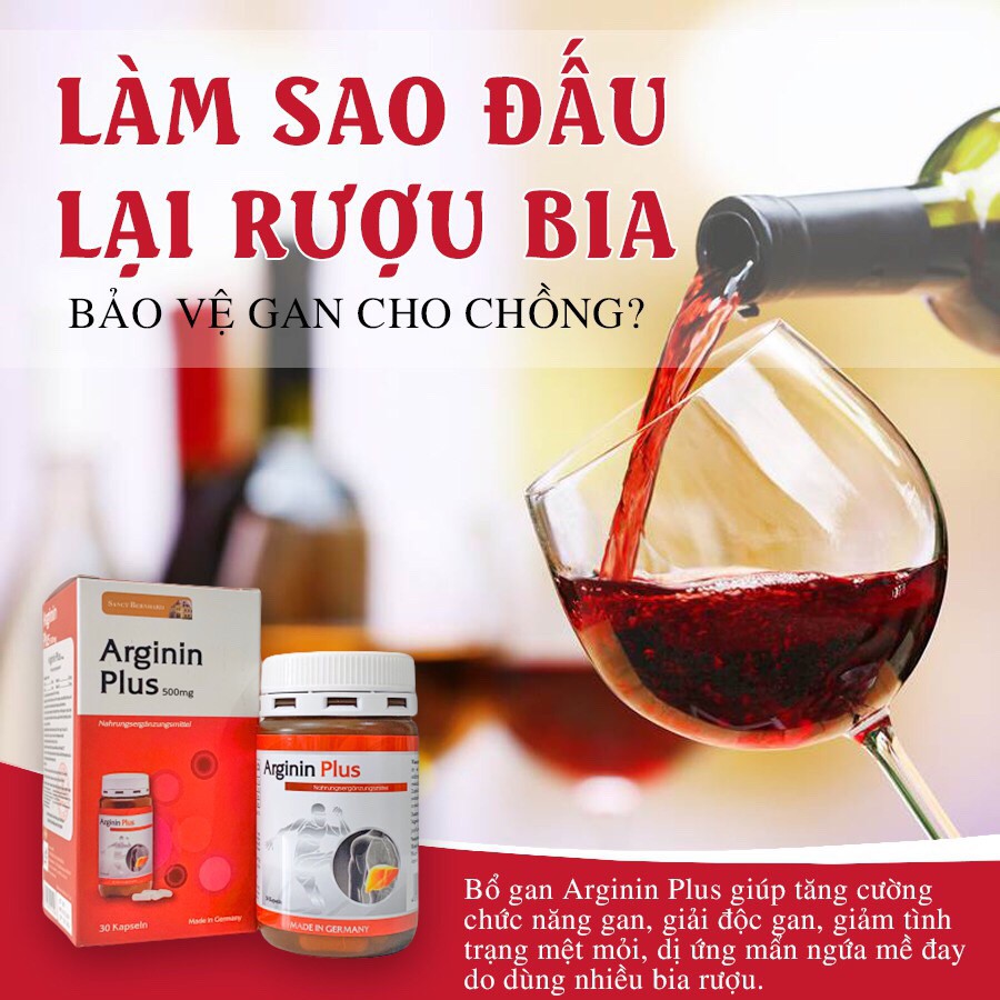 [Chính hãng Sanct Bernhard - CHLB Đức] ARGININ PLUS-Tăng cường chức năng gan, giải độc gan, bổ gan, mát gan, hạ men gan