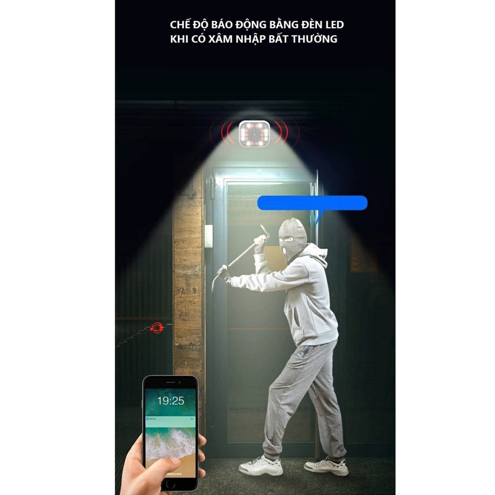 Camera Wifi Yoosee Ngoài Trời - Xoay 360° 4 ăng ten-Xem đêm có màu-Bảo Hành 2 Năm | BigBuy360 - bigbuy360.vn