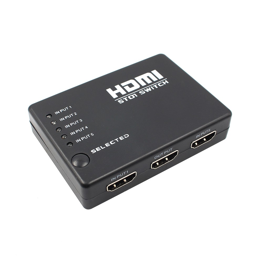 5 Port HDMI 1080P Splitter Switch Selector Switcher Hub with Remote for HDTV