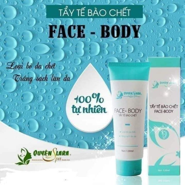 Tẩy Da Chết Face Body Quyên Lara Giúp Làm Sạch Sâu Thông Thoáng Lỗ Chân Lông,Giúp Da Luôn Khô Thoáng Và Khỏe Mạnh 120 ml