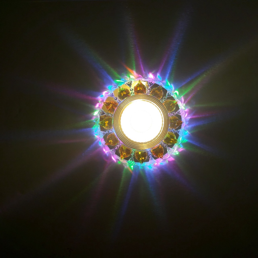 Đèn led âm trần 3 chế độ màu mẫu hoa cúc
