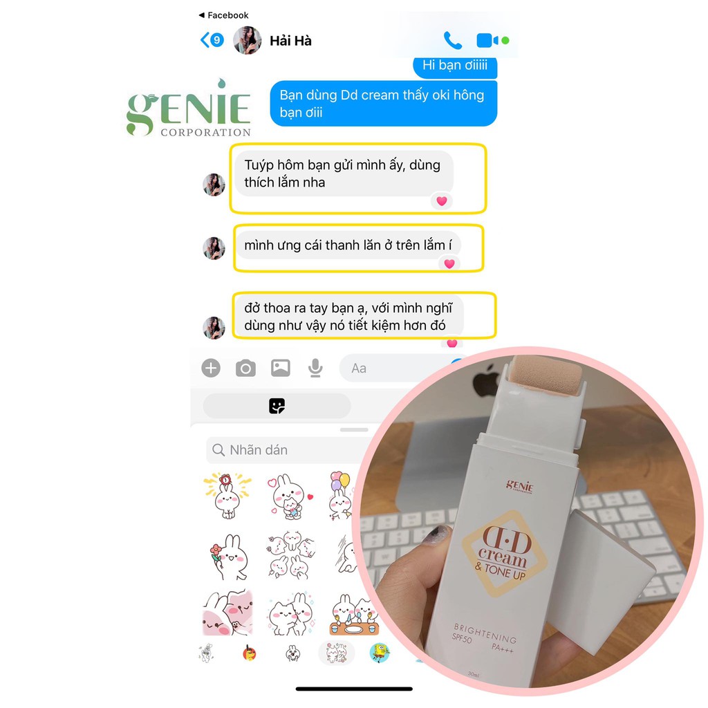 Kem nền chống nắng Genie DD Cream & Tone Up Mẫu Mới 2020 | BigBuy360 - bigbuy360.vn