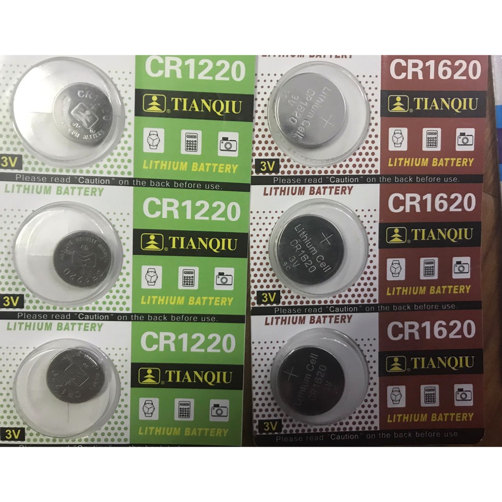 1 Vỉ (5 viên) Pin cúc CMOS CR2032, CR2025, CR2016, CR1632, CR1616, CR1620, CR1220, Pin nút lithium 3V