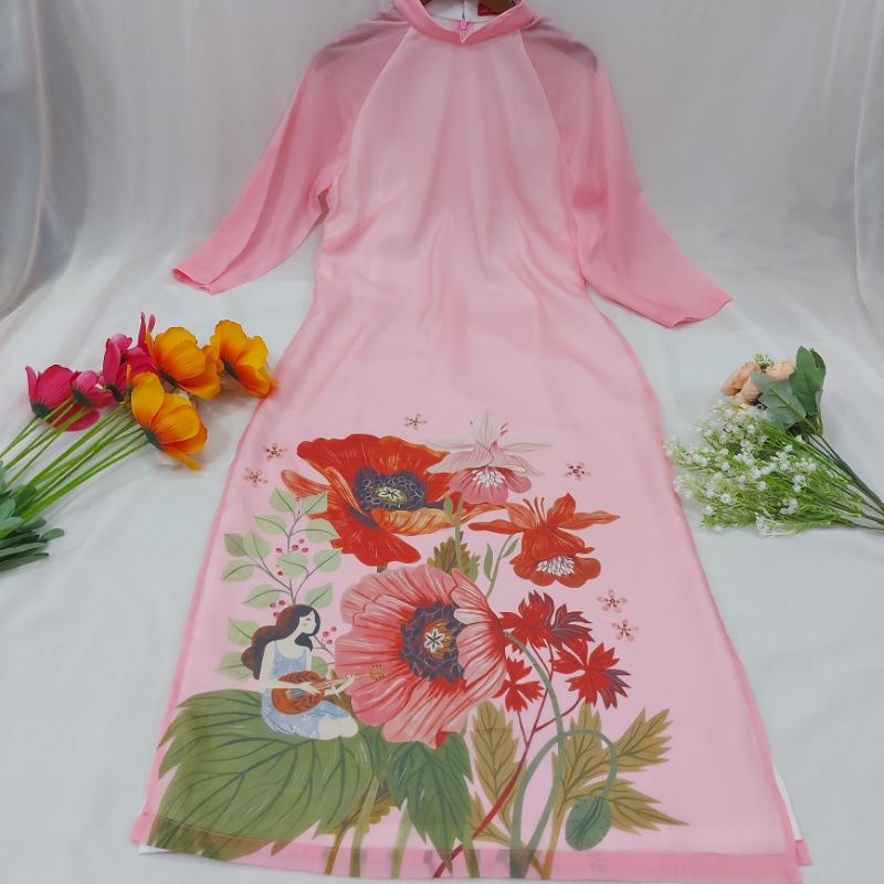🥰 Siêu phẩm  áo dài tơ óng đẹp nhẹ nhàng hàng thiết kế 4 tà cao cấp đẹp sang chảnh.