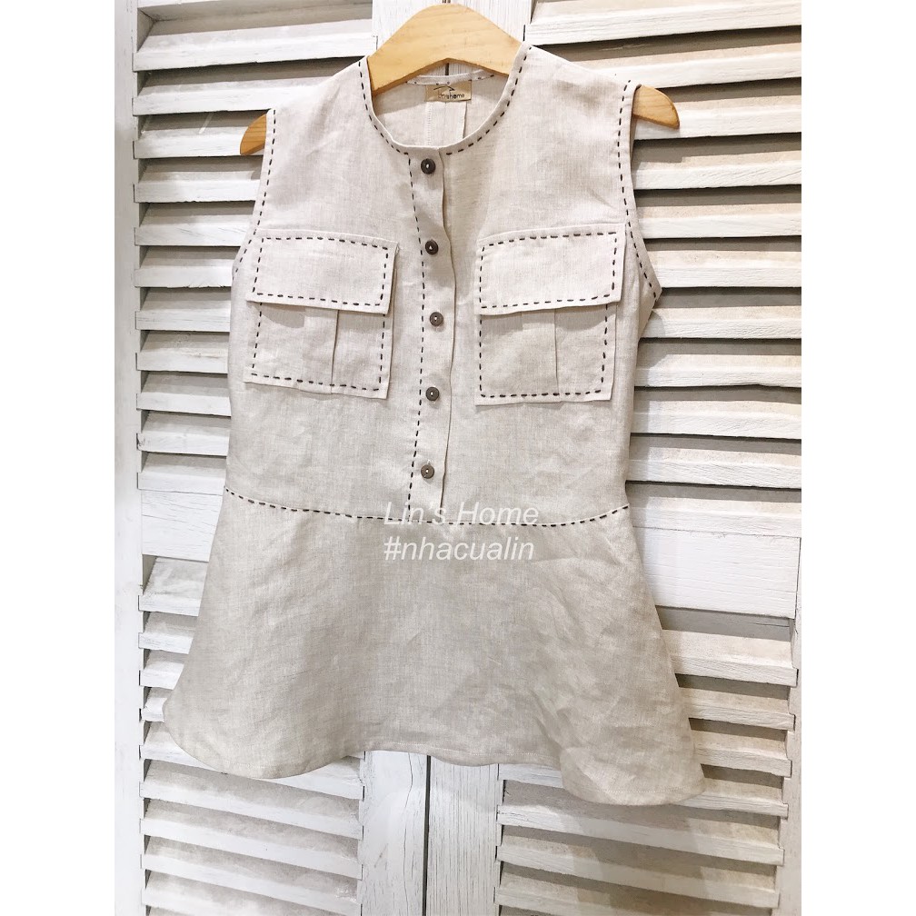 S058 - ÁO KIỂU LINEN