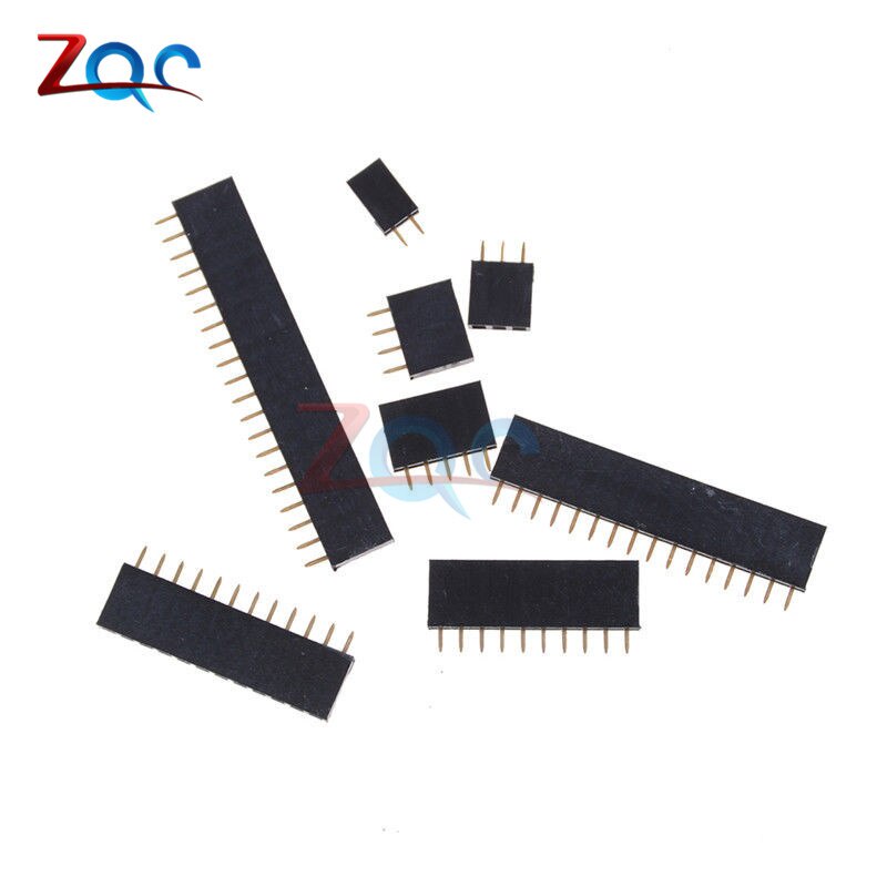 Bộ 10 Đầu Nối Thẳng 2.54mm PCB Lỗ Cái 2 / 3 / 4 / 5 / 6 / 8 / 10 / 12 / 14 / 15 / 16 / 20 / 40Pin