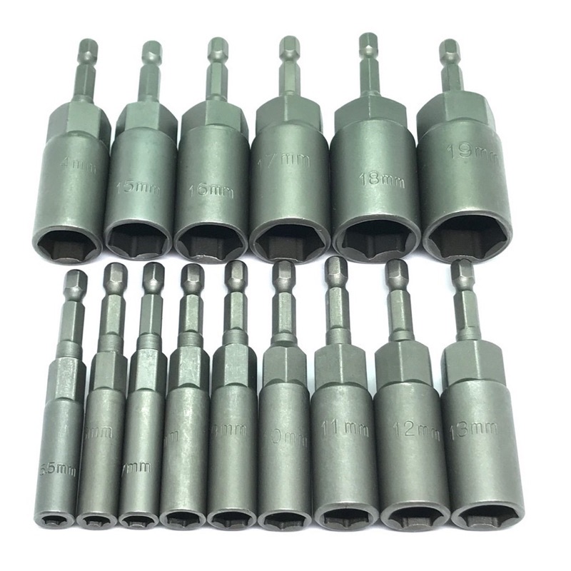 Đầu chụp bulong sâu lòng chuôi lục giác 6.35mm dài 80MM đủ kích cỡ bán lẻ
