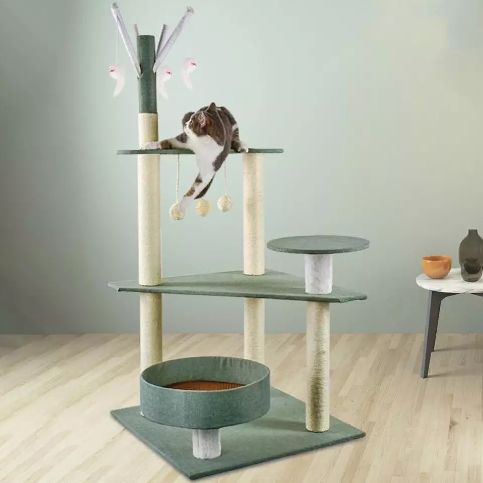 Trụ cào móng CATTREE Nhà cây leo trèo cho mèo. Đa Năng - Tiện Nghi - To Bền, Chắc Chắn