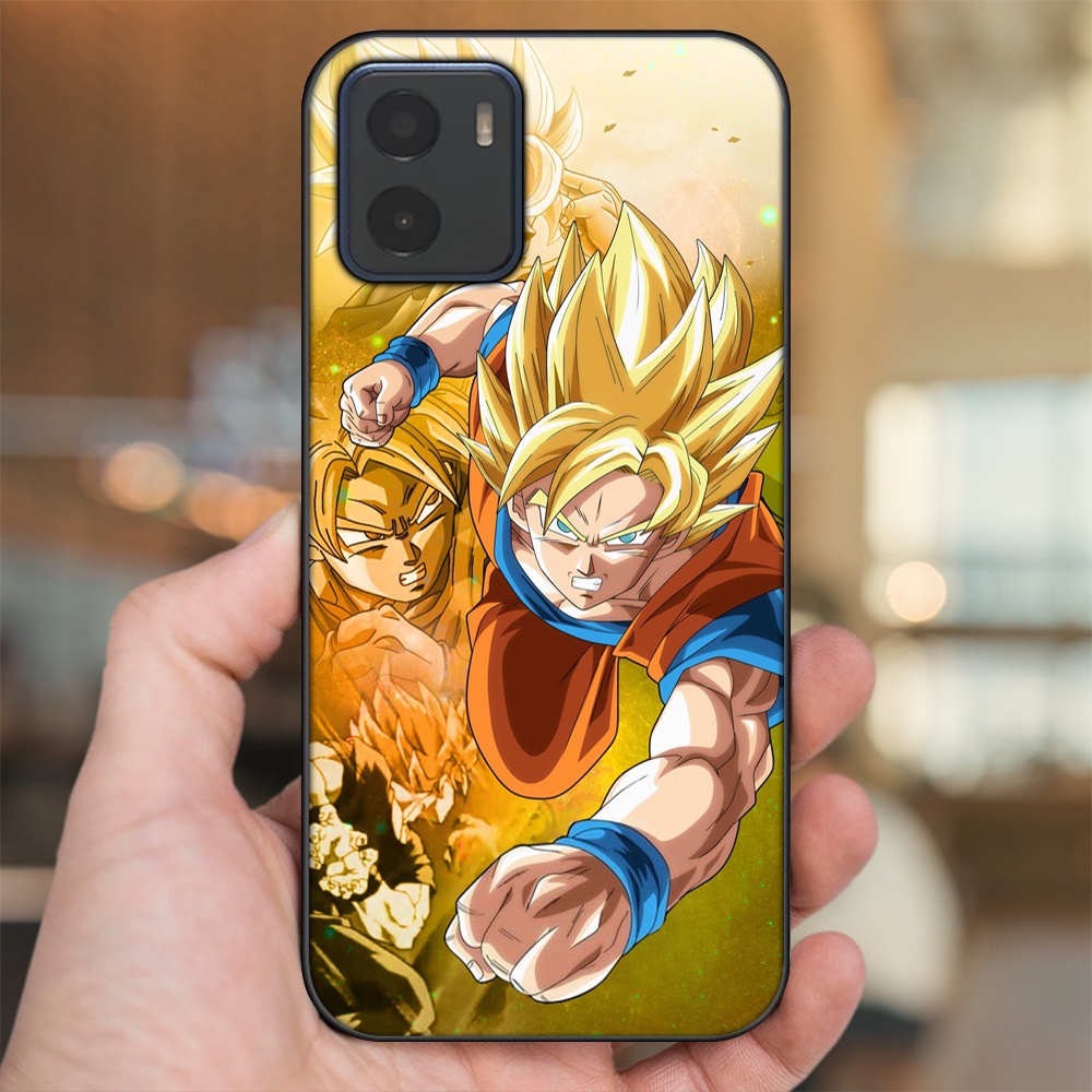 Ốp lưng Vivo Y15s, Y15a viền đen in hình Goku Dragon Ball
