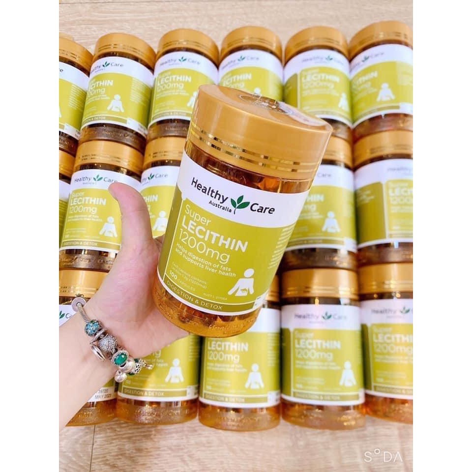 Mầm đậu nành Healthy Care Super Lecithin 1200mg điều hòa nội tiết đẹp da 100 viên | Thế Giới Skin Care