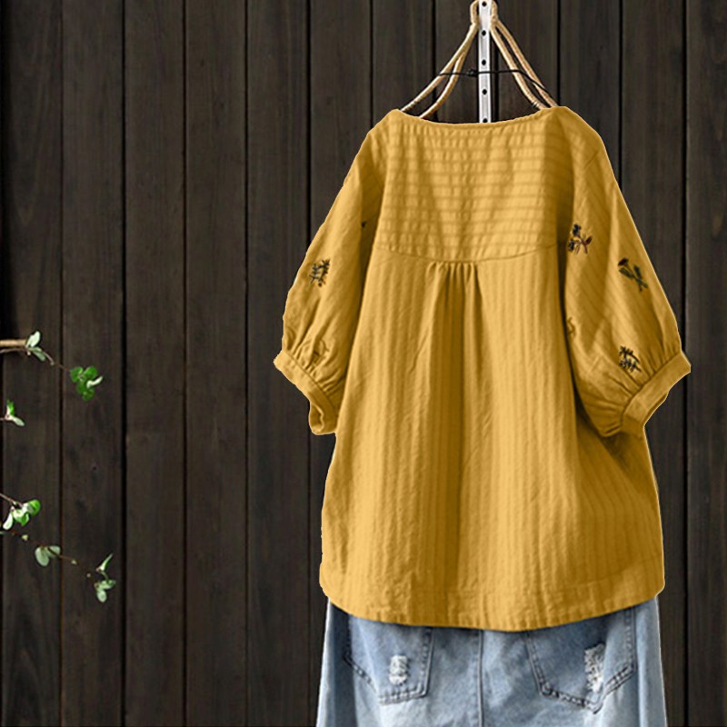 ZANZEA Áo Thun Tay Ngắn Cổ Tròn Thời Trang Dành Cho Nữ | BigBuy360 - bigbuy360.vn