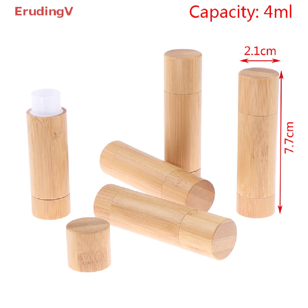 1 Ống Rỗng 4ml Bằng Tre Tự Nhiên Dùng Đựng Son Môi DIY