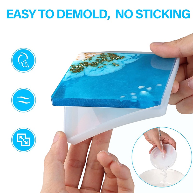 Set 12 Khuôn Silicone Làm Đế Lót Ly Tiện Dụng