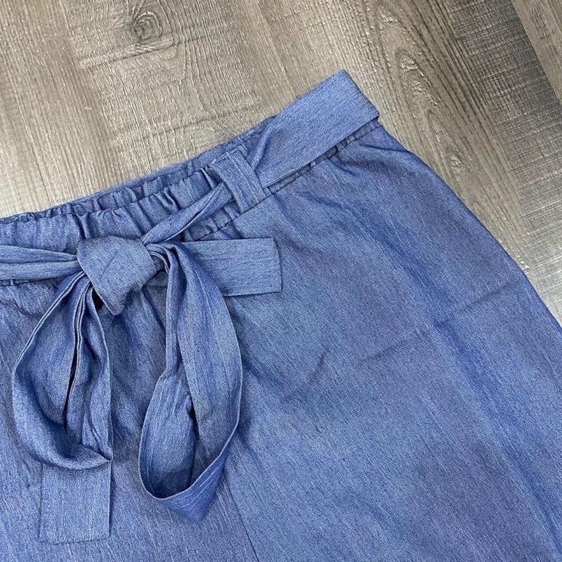 quần culotte vải giả denin đẹp