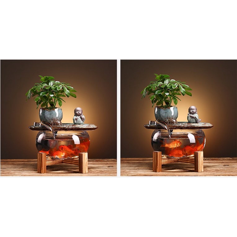 Hồ cá cảnh kết hợp non bộ phong thủy hiện đại - Decor, trang trí nhà cửa