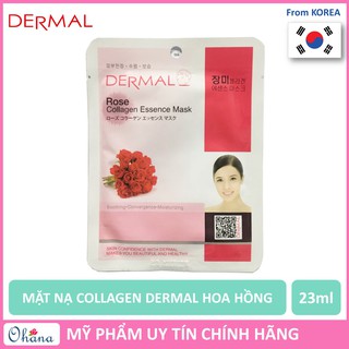 [Cực Hot] Mặt Nạ Dermal Collagen Dưỡng Da Tinh chất Hoa Hồng - Hàn Quốc