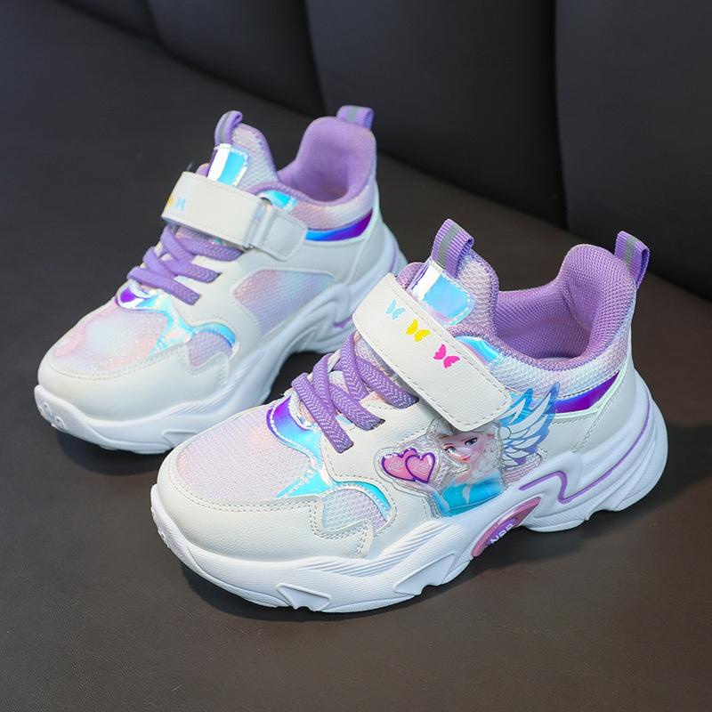Giày Sneaker cho bé gái Giày hình Elsa Frozen đế mềm thời trang Hàn Quốc [GG05]