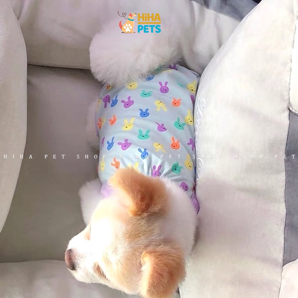 Áo Thun Cho Cún Mèo Ba Lỗ Mặc Dễ Thương Quần Áo Thú Cưng Mát Mẻ Mùa Hè Hihapet.