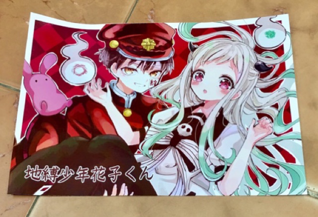 Ảnh poster jibaku shounen hanako-kun khổ a4 mẫu ngẫu nhiên