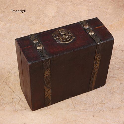 Hộp Gỗ Đựng Trang Sức Phong Cách Vintage Kèm Hộp Đựng Bằng Gỗ Tiện Dụng