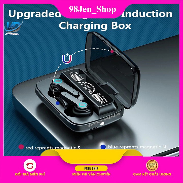 Tai nghe, Tai nghe bluetooth M19, chống nước, chống ồn, pin trâu, có đèn pin, BH 12 tháng, lỗi 1 đổi 1 trong 30 ngày. | BigBuy360 - bigbuy360.vn