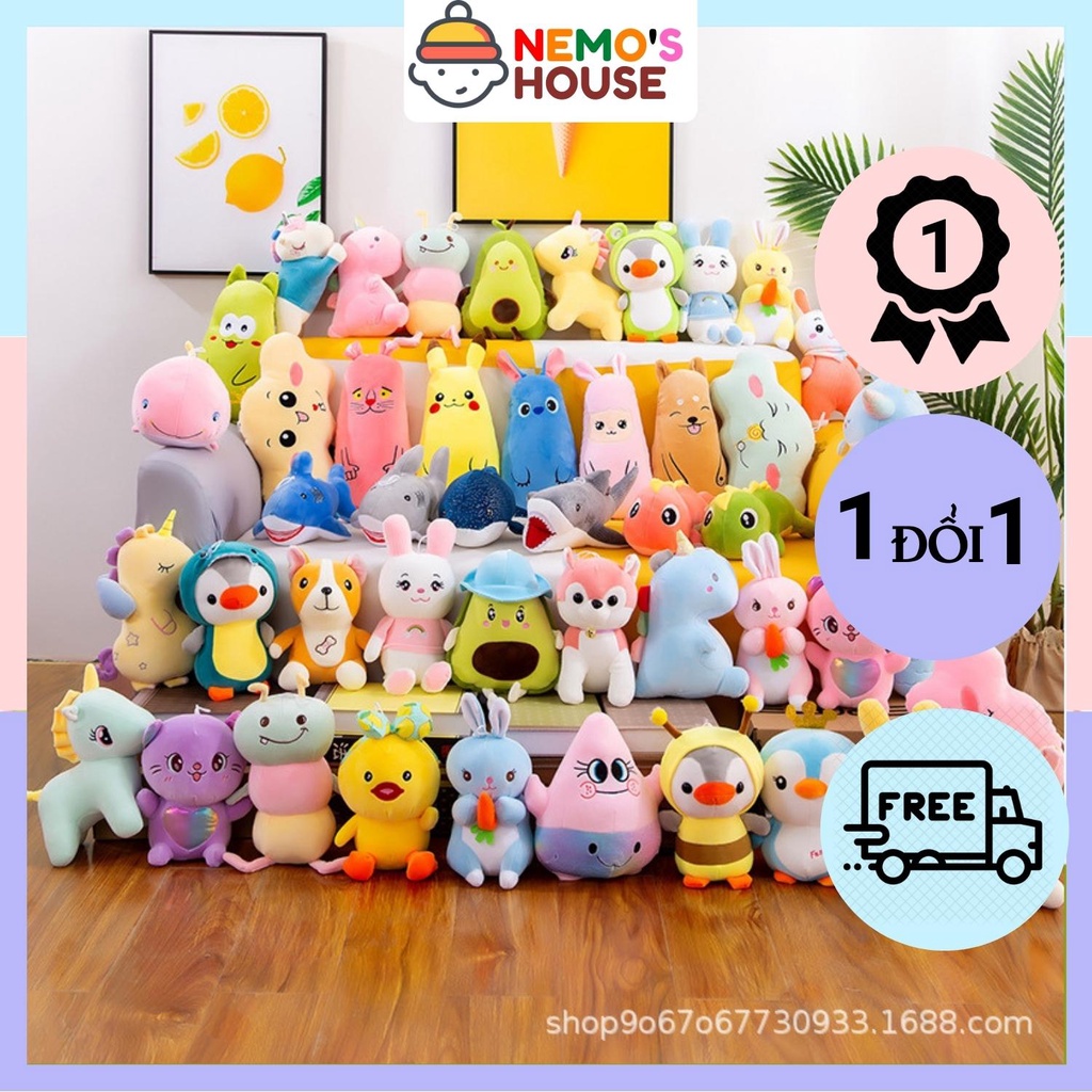 Gấu bông giá rẻ, thú nhồi bông mini đáng yêu cho bé, nhiều size và kiểu dáng dễ thương