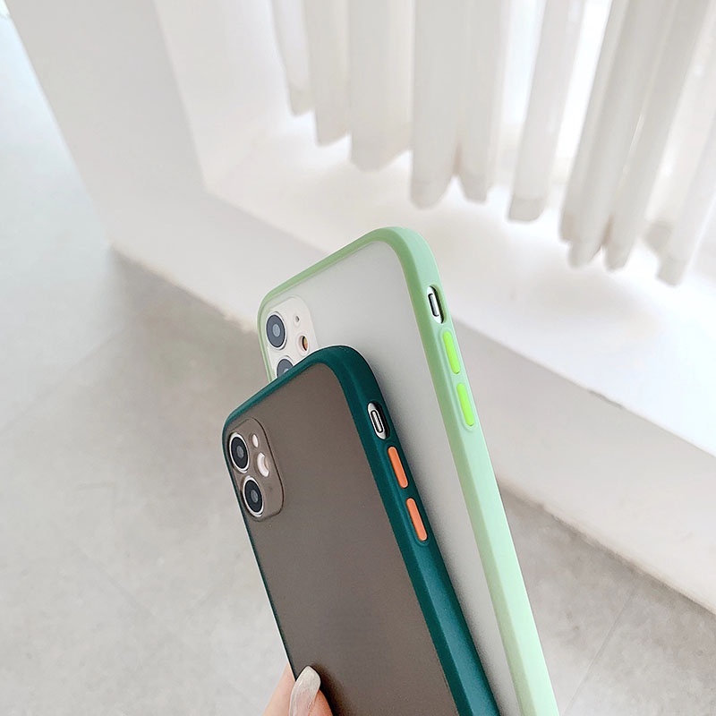 Ốp lưng compatible for  iPhone 14 pro max 13 pro max 12 pro 6/6 Plus 7/7 Plus/8 Plus/ X/ XS/ XS Max/ XR/ 11/ 11 Pro/11 ProMax chống sốc ốp nhám mờ viền màu