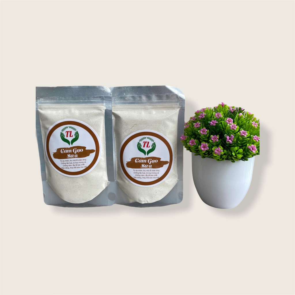 Bột cám gạo 100g sữa nguyên chất Organic dưỡng da trắng sáng, giảm mụn, thải độc, cấp nước mềm mịn da CS31