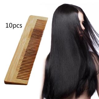 Set 10 lược gỗ tre chải tóc massage da đầu chăm sóc tóc