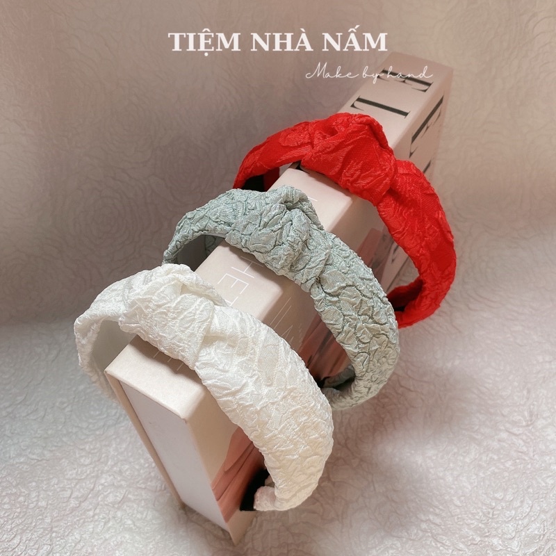 BỜM / CÀI TÓC THẮT NÚT TAFTA CAO CẤP - [ Nhà Nấm handmade ]