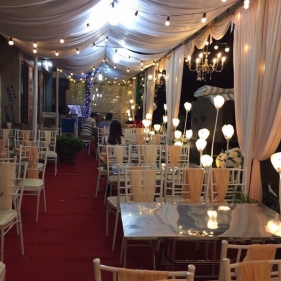 Dây Đui Đèn Trang Trí 10m 20 Bóng Nối Tiếp Màu Trắng/Đen, Dây Đèn Trang Trí Nội Thất, Rạp Tiệc Cưới