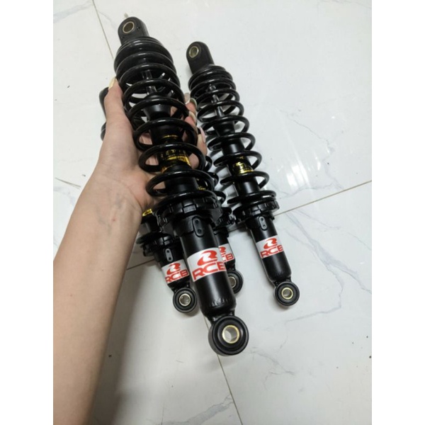 Phuộc RCB tem vàng full đen 33cm gắn Dream Wave Elegant Galaxy Future neo x Axelo Cub và các dòng xe điện