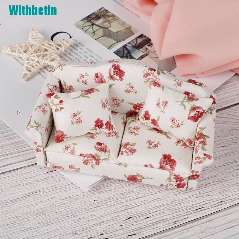 Ghế Sofa Phong Cách Vintage Cho Nhà Búp Bê Tỉ Lệ 1: 12