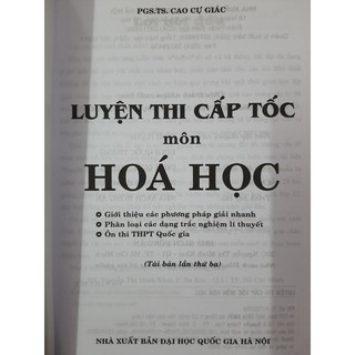 Luyện Thi Cấp Tốc Môn Hóa Học
