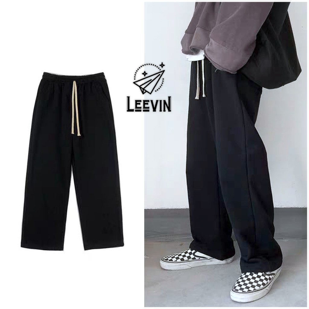 Quần Ống Rộng Nam Nữ LEEVIN Suông Thụng Unisex Phong Cách Hàn Quốc Ulzzang Streetwear - Leevin Store