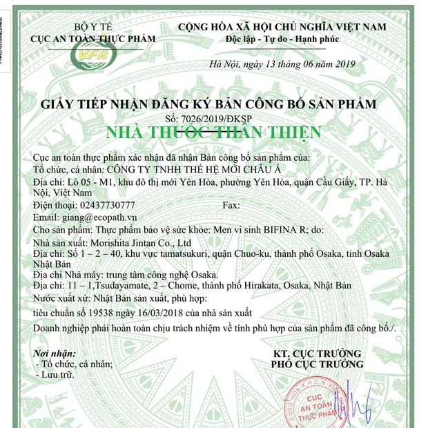 Men vi sinh Bifina R - Hỗ trợ cân bằng hệ vi sinh đường ruột và kích thích sự phát triển của các vi khuẩn có lợi
