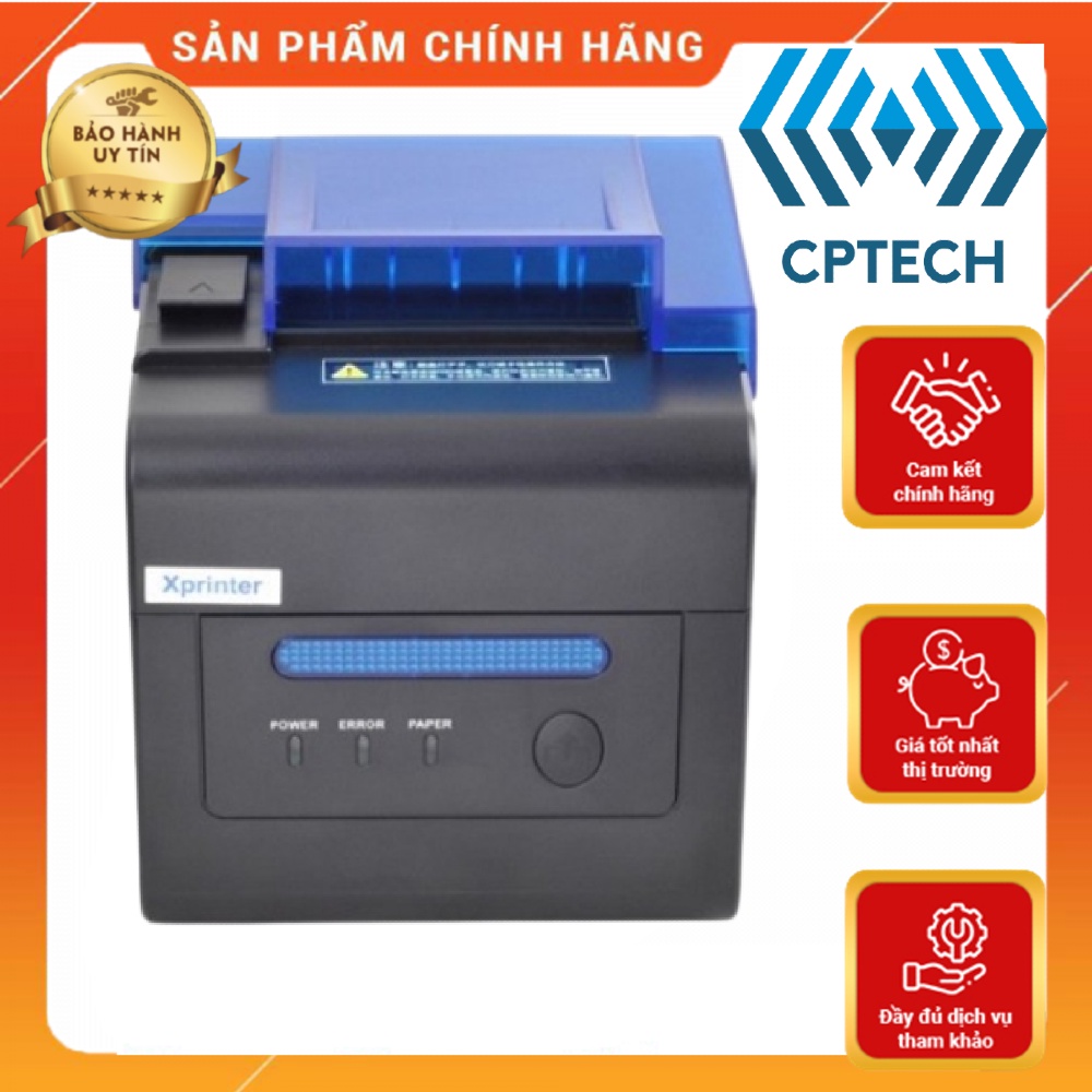 Máy in hóa đơn Xprinter C300H khổ 80, in qua USB + LAN