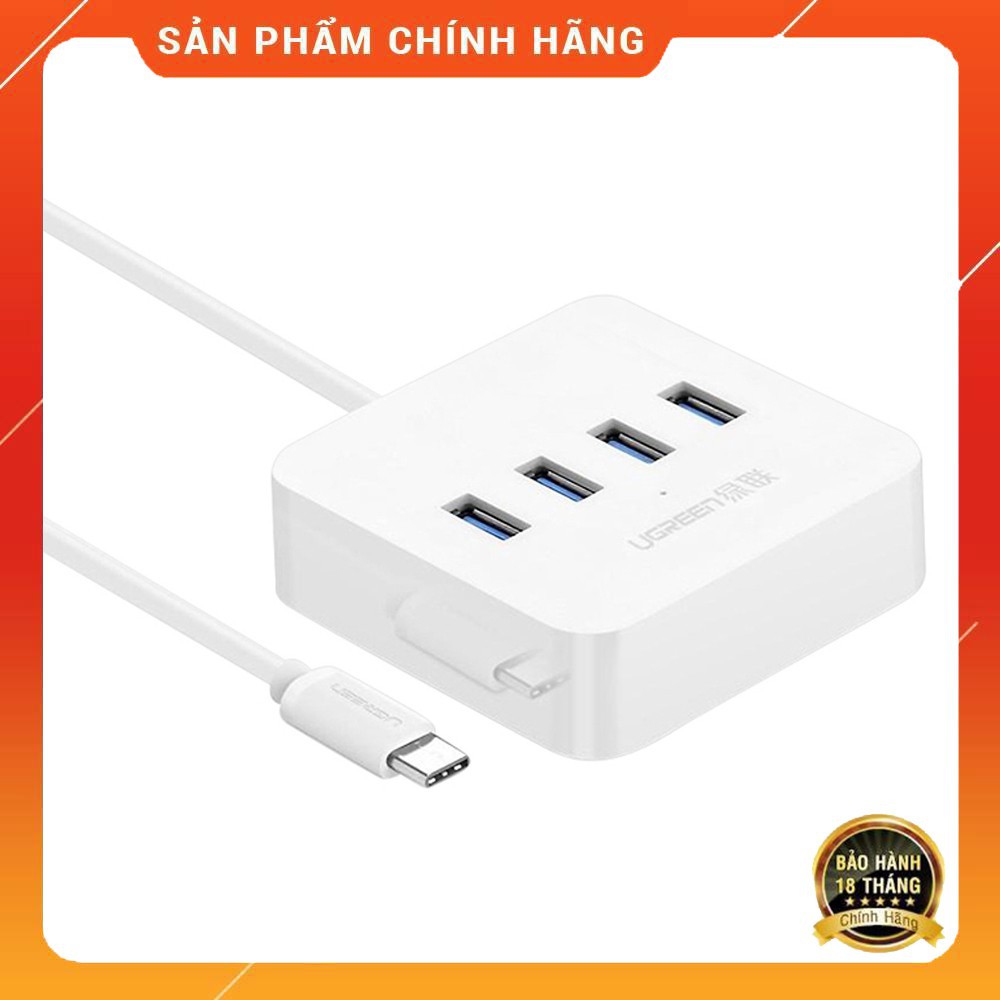 Cáp USB Type C sang 4 cổng USB 3.0 Cao Cấp UGREEN 30316(màu trắng)