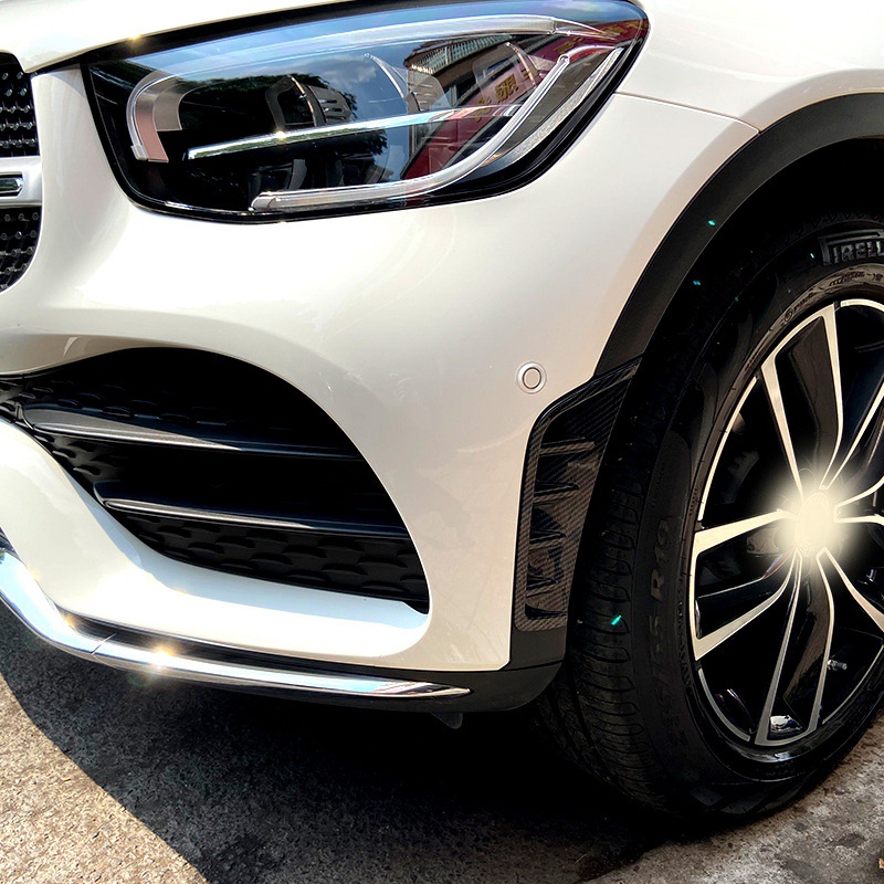Xe hơi Sợi Carbon ABS Cản trước Cánh lướt gió Cánh bên Cánh trang trí Nắp trang trí cho Mercedes Benz GLC Class GLC260 GLC300 2020
