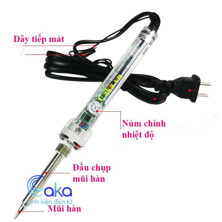 Mỏ hàn thiếc, trạm hàn hakko, tay hàn điều chỉnh nhiệt độ No 907 220v 60W