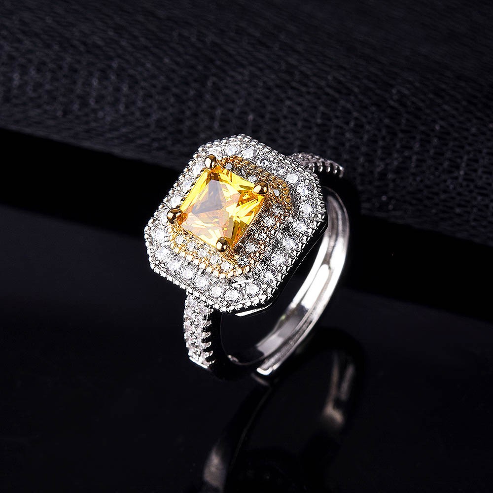 Nhẫn Mạ Bạc 925 Đính Đá Tím Sang Trọng Cho Nữ