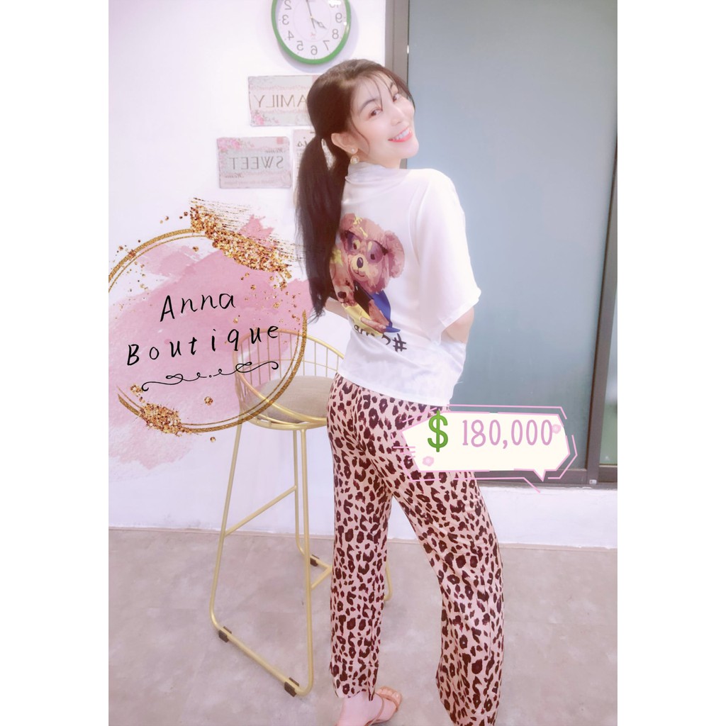 Đồ Bộ Phi Lụa Hình Gấu Dễ Thương Loại 1, Pijama Cao Cấp