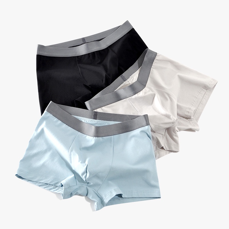 Quần Boxer Nam Cotton Mịn Mỏng Thoáng Khí Co Giãn Tốt Cao Cấp, Quần Lót Nam, Sịp Cotton Trẻ Trung K117