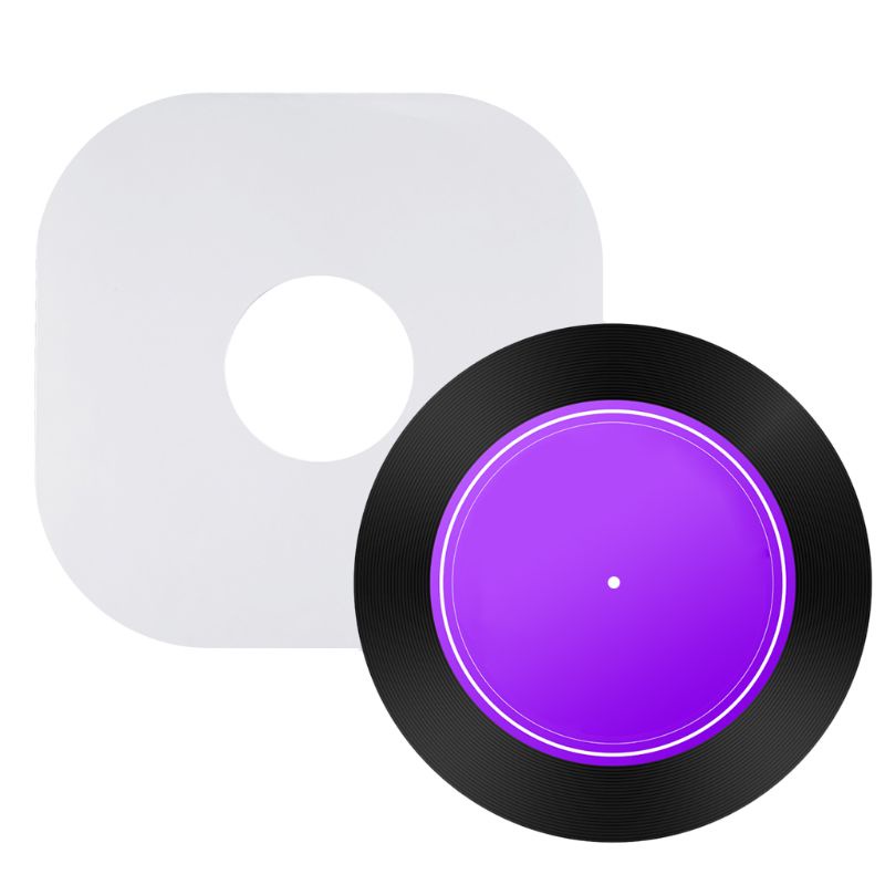 Set 10 túi giấy kraft trắng đựng đĩa than chống tĩnh điện 12 inch có lỗ tròn và góc bên trong