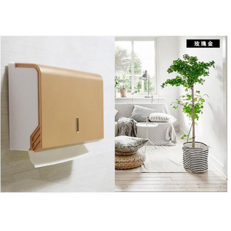 Hộp đựng giấy lau tay treo tường chất liệu nhựa YG-B727 trắng