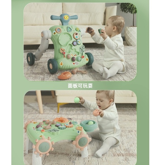 (Tích hợp 5in1) Xe tập đi, xe chòi chân, scooter, bàn nhạc,xe đẩy- Đồ chơi đầy nhà